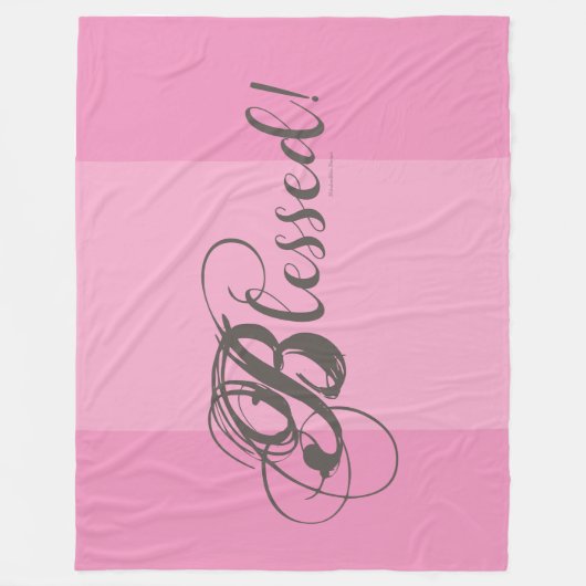 Blessed! Fleece Blanket (Pink) (Vorderseite)