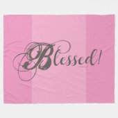 Blessed! Fleece Blanket (Pink) (Vorderseite (Horizontal))