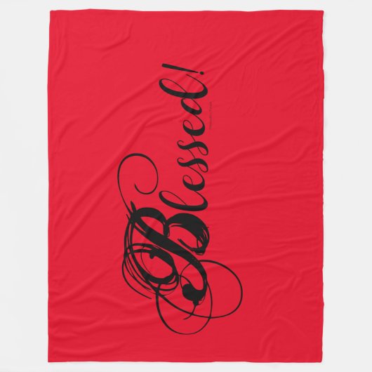 Blessed! Fleece Blanket (Red) (Vorderseite)