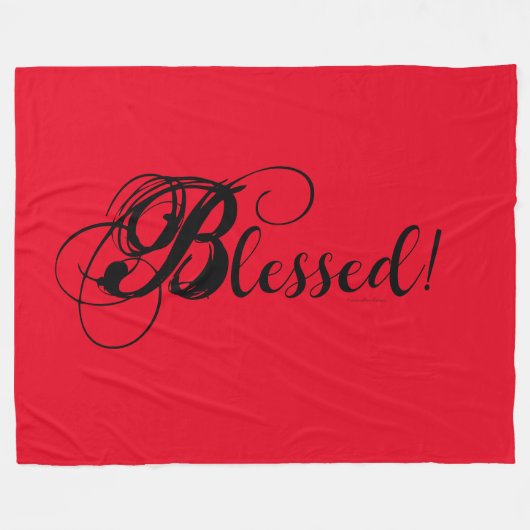 Blessed! Fleece Blanket (Red) (Vorderseite (Horizontal))