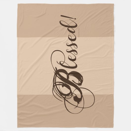 Blessed! Fleece Blanket (Tan/ Brown) (Vorderseite)