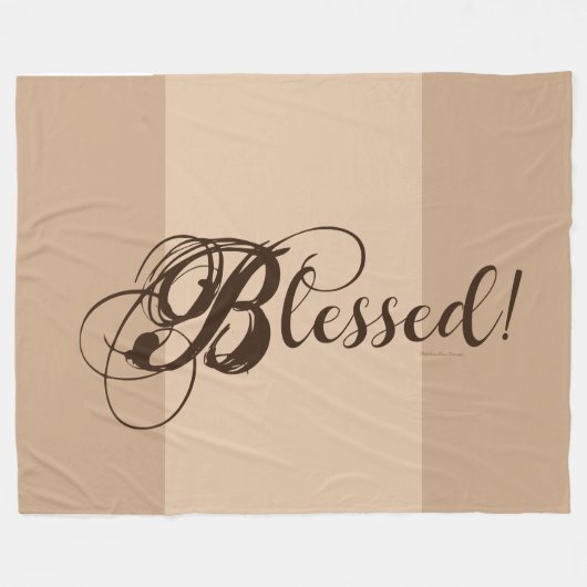 Blessed! Fleece Blanket (Tan/ Brown) (Vorderseite (Horizontal))