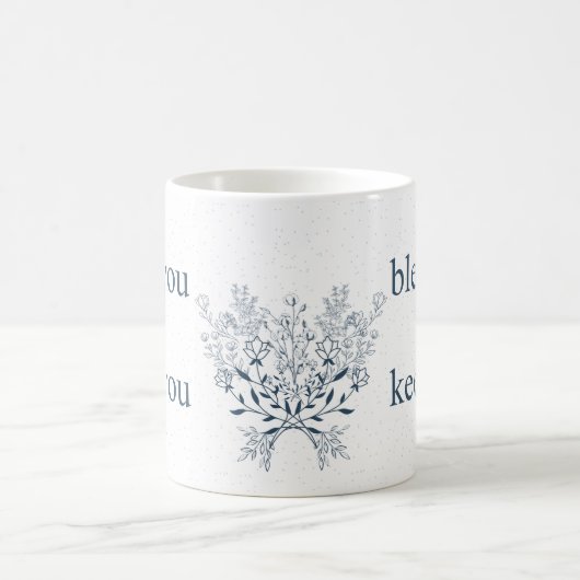 Blessed Floral Christian Wall Art Kaffeetasse (Mittel)