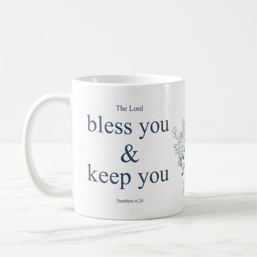 Blessed Floral Christian Wall Art Kaffeetasse (Links)