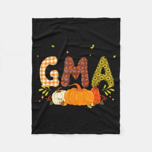 Blessed Gma Pumpkin Fall Autumn Thanksgiving Mom W Fleecedecke (Vorderseite)
