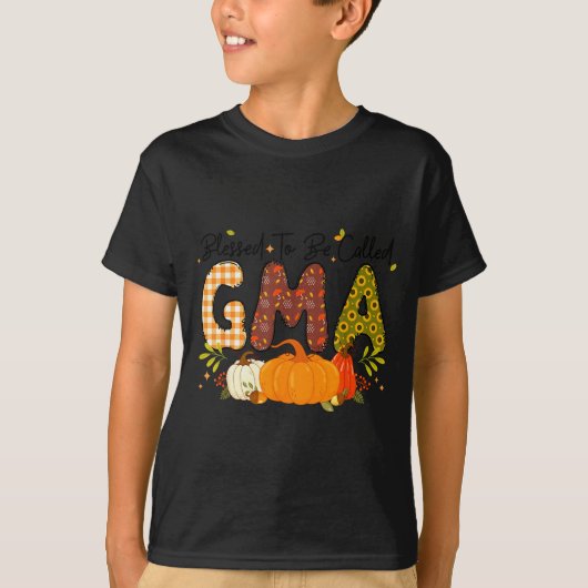 Blessed Gma Pumpkin Fall Autumn Thanksgiving Mom W T-Shirt (Vorderseite)