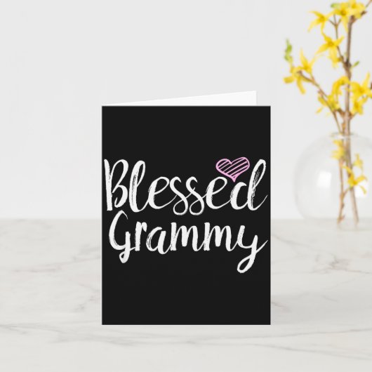 Blessed Grammy - Grandma Karte (Gelbe Blume)