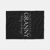 Blessed Granny Today And Always - Loving Grandmoth Fleecedecke (Vorderseite (Horizontal))