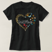 Blessed Great Mom Butterfly Heart Leopard Great T-Shirt (Design vorne)