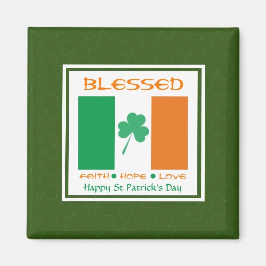 BLESSED Happy St Patrick's Day Magnet (Vorne)