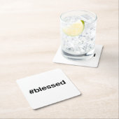 BLESSED Hashtag Rechteckiger Pappuntersetzer (Vor Ort)
