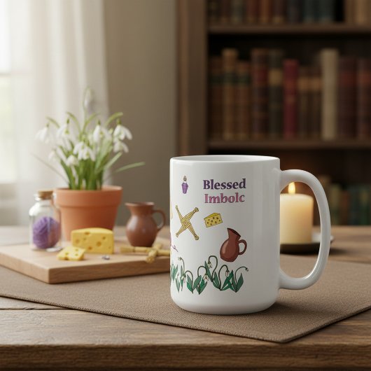 Blessed Imbolc Mug Pagan Seasonal Design  Kaffeetasse