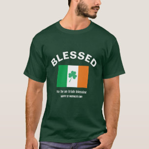 BLESSED Irish Flag St Patricks Day  T-Shirt