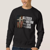 Blessed Is The Nation Whose God Is Lord Christian Sweatshirt (Vorderseite)