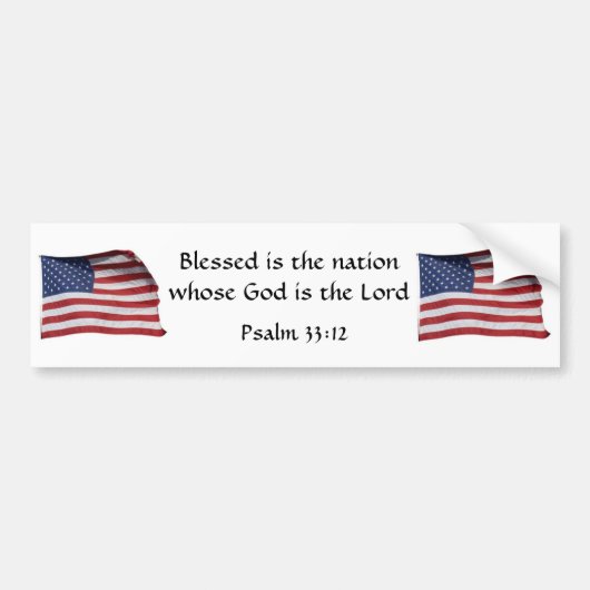 Blessed ist der Nations-Autoaufkleber Autoaufkleber (Vorne)
