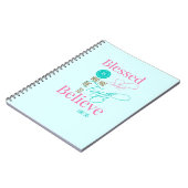 "Blessed ist sie" Aquaglaubenzeitschrift Notizblock (Linke Seite)