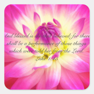 Blessed ist sie, die glaubte quadratischer aufkleber