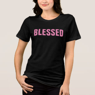 BLESSED LADIES Black & Pink T - SHIRT
