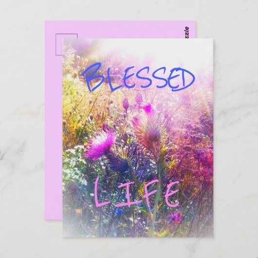 BLESSED LIFE POSTCARD POSTKARTE (Vorne/Hinten)