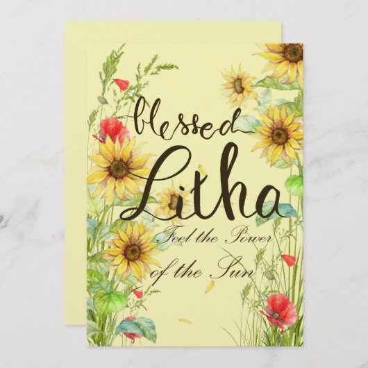 Blessed Litha Feiertagskarte (Vorne/Hinten)