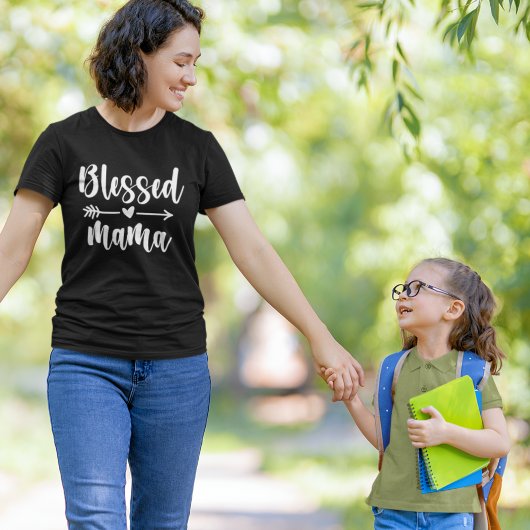 Blessed Mama Cute Mom T-Shirt