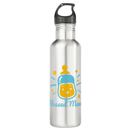 Blessed Mama Edelstahlflasche (Vorderseite)