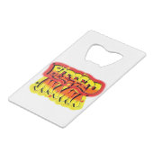 Blessed Mama Geldbeutel Flaschenöffner (Rückseite Schrägansicht)