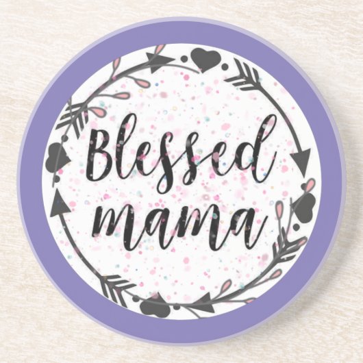 Blessed Mama Getränkeuntersetzer (Vorne)