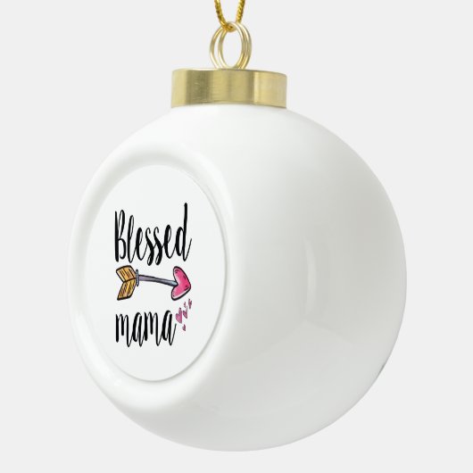 Blessed Mama Keramik Kugel-Ornament (Rechts)