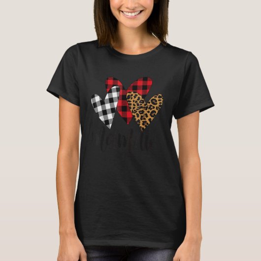Blessed mamaw leopard Buffalo Plaid mamaw T-Shirt (Vorderseite)