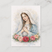 Blessed Mary Catholic Funeral Memorial Holy Card - Visitenkarte (Vorderseite)