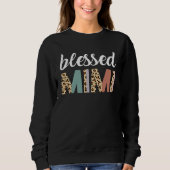 Blessed Mimi Cute Leopard Print Sweatshirt (Vorderseite)