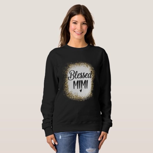 Blessed Mimi Leopard Best Mom Ever Mother's Da Sweatshirt (Vorne ganz)