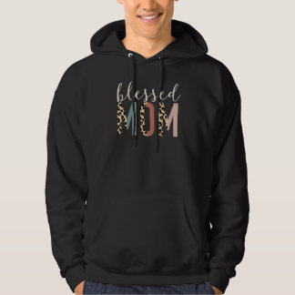 Blessed Mom Cute Leopard Print Hoodie