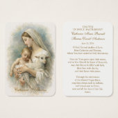 Blessed Mother Child Lamb Catholic Wedding Prayer (Vorne & Hinten)