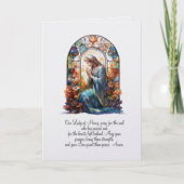 Blessed Mother In Stained Glass Sympathy Karte (Vorderseite)