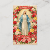 Blessed Mother Mary Valentines Prayer Roses Visitenkarte (Vorderseite)