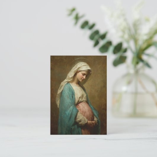 Blessed Mother Prayer Card for Expectant Mothers Begleitkarte (Stehend Vorderseite)