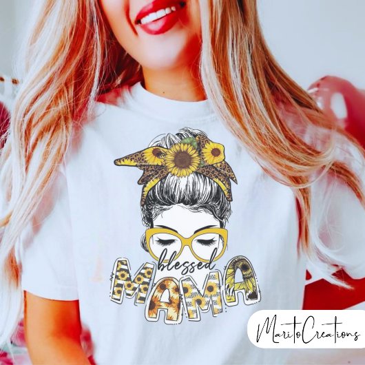  blessed mum t-shirt to celebrate mother's day