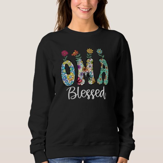 Blessed OMA Grandma Flowers Sunflower Mother s Day Sweatshirt (Vorderseite)