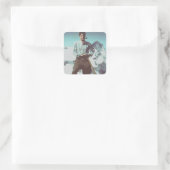 Blessed Pier Giorgio Frassati Quadratischer Aufkleber (Tasche)
