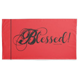 Blessed! Pillow Case Set (Red) Kissenbezug