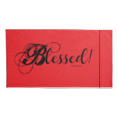 Blessed! Pillow Case Set (Red) Kissenbezug (Rückseite-Rechts)
