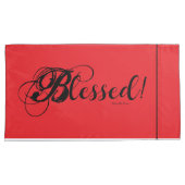 Blessed! Pillow Case Set (Red) Kissenbezug (Vorderseite-Rechts)