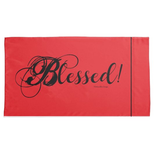 Blessed! Pillow Case Set (Red) Kissenbezug (Vorderseite-Rechts)