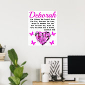 BLESSED PINK FLORAL JEREMIAH 29:11 PERSONALISIERT POSTER (Heimbüro)