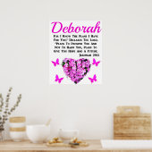 BLESSED PINK FLORAL JEREMIAH 29:11 PERSONALISIERT POSTER (Küche)