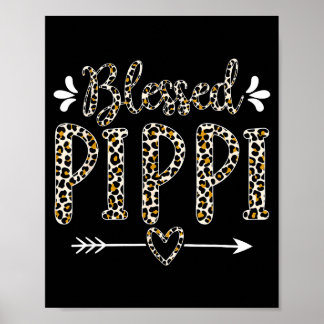 Blessed pippi grandma grandmother cute leopard poster