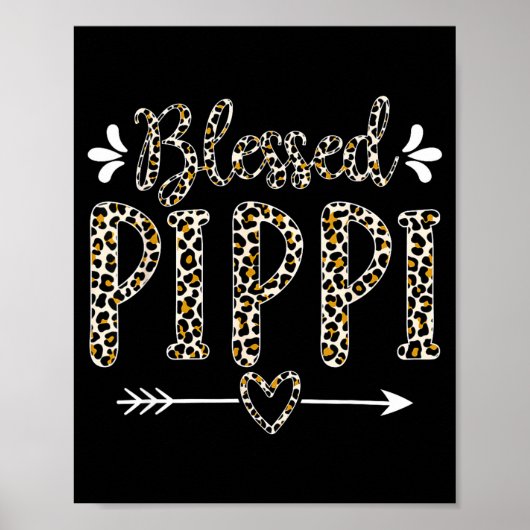 Blessed pippi grandma grandmother cute leopard poster (Vorne)