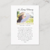 Blessed Sacred Heart Jesus Memorial Prayer Card Platzkarte (Rückseite)